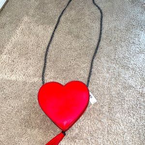 NWT Red heart shaped crossbody bag